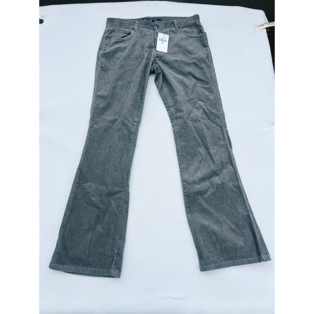 Ralph Lauren Sport Gray Corduroy Straight‎ Leg Pants Womens 8 NWT 1357331CFPJC